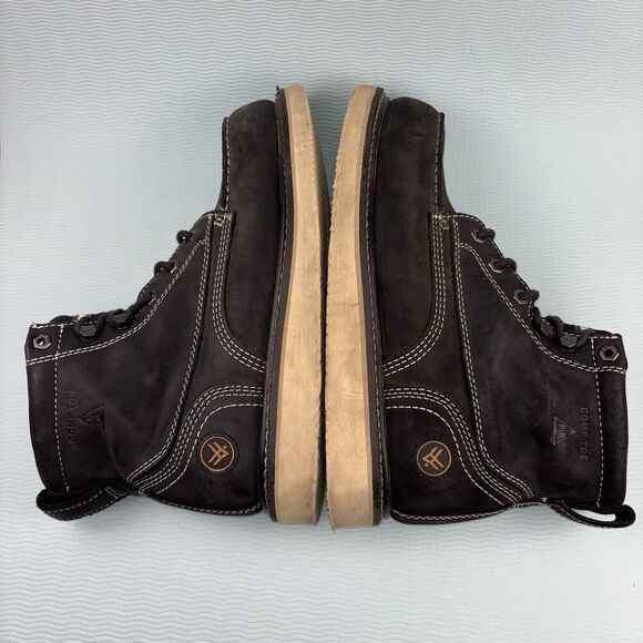 Hawx Grade Work Comp Toe Work Boots Men’s Size 12D Black Leather - Picture 8 of 11